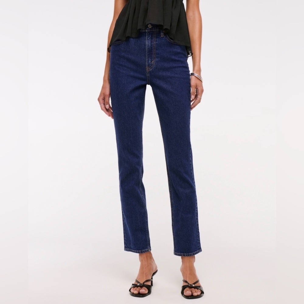Abercrombie & Fitch Jeans Ultra High Rise Ankle Straight 32 Long